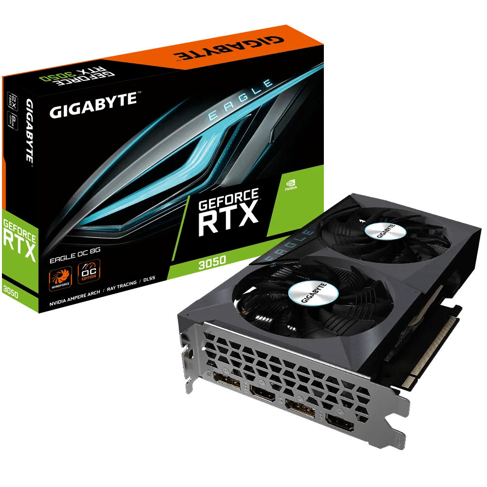 Bekijk afbeelding 1 van Gigabyte RTX3050 EAGLE OC 8G LHR 8GB/2xDP/2xHDMI